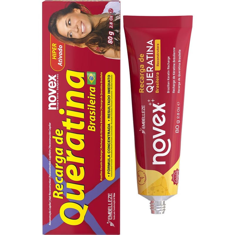 Novex Keratin Recharge Leave in Conditioner - Reconstructive Keratin, Frizz control & Damage Repair - Image 1